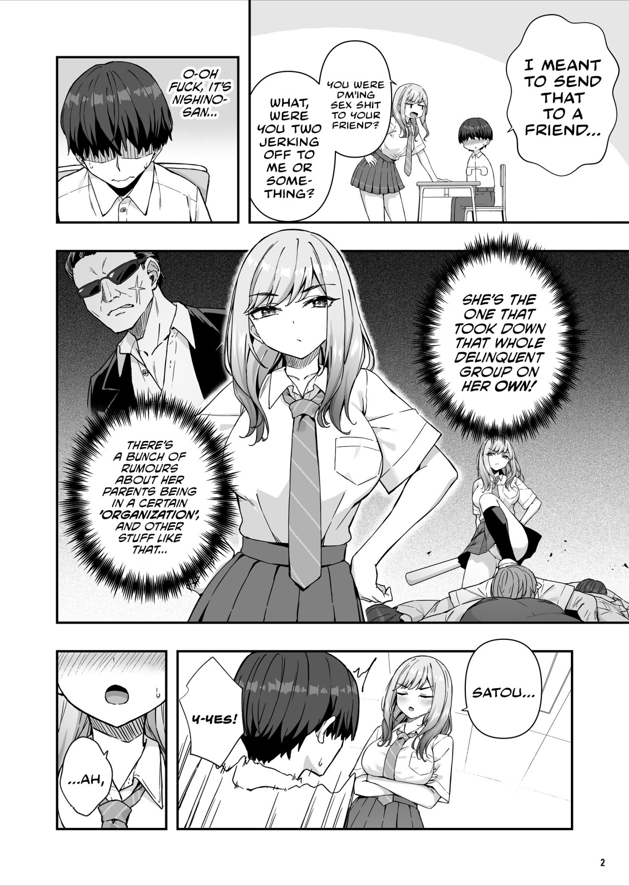 Hentai Manga Comic-The Delinquent Gyaru That I Fantasize About Found Out!-Read-3